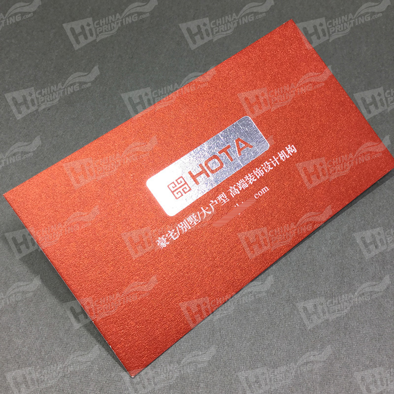 Plain Silver Foil Business Cards Printing